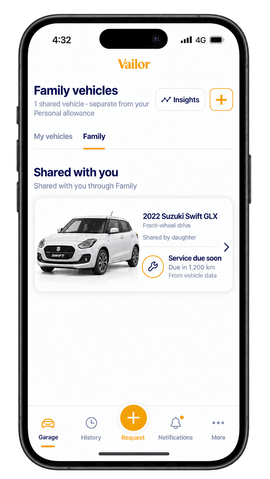 Vailor Family Garage on a phone